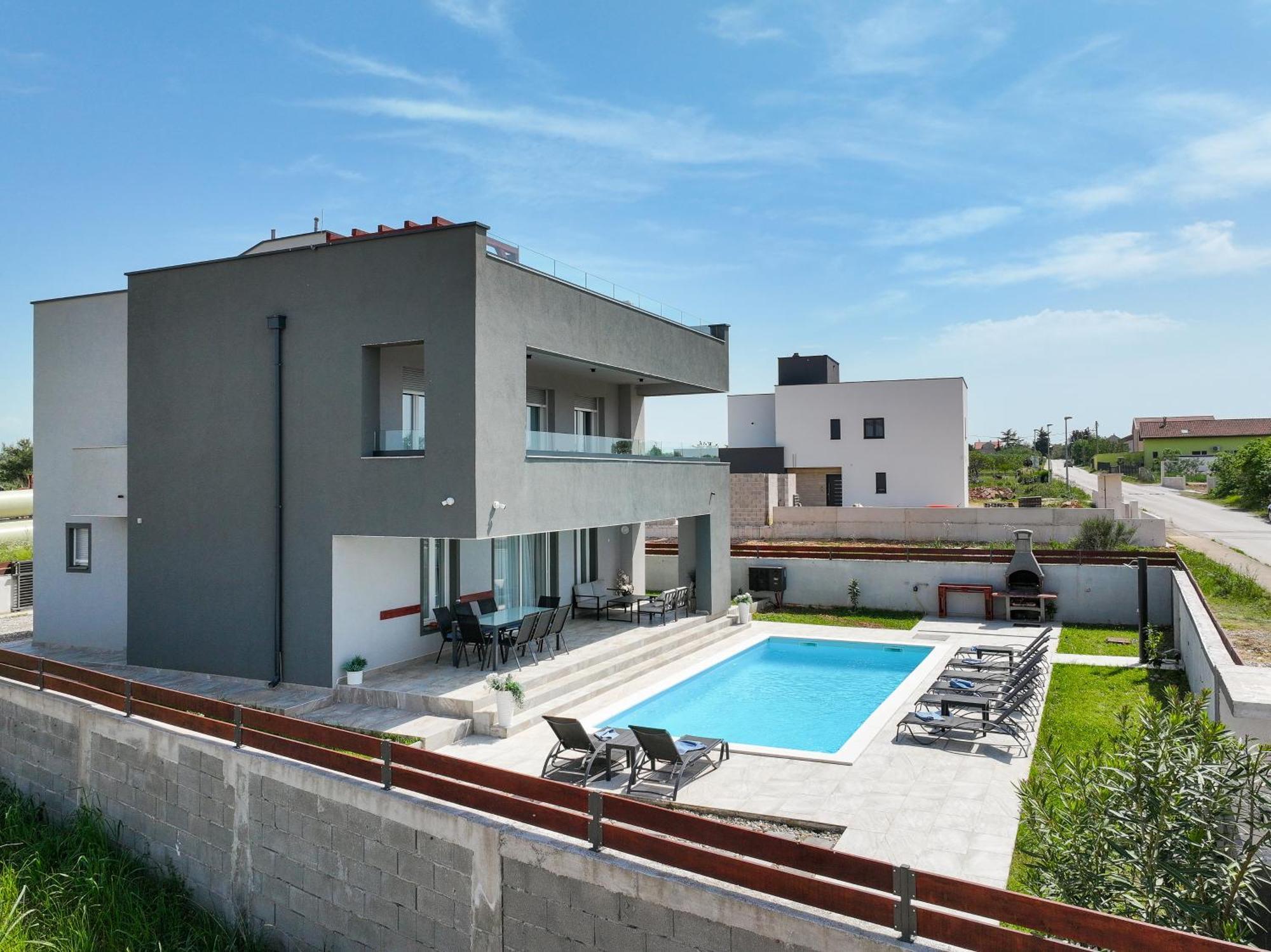 Villa Tia With Heated Pool & Jacuzzi Murvica  Bagian luar foto